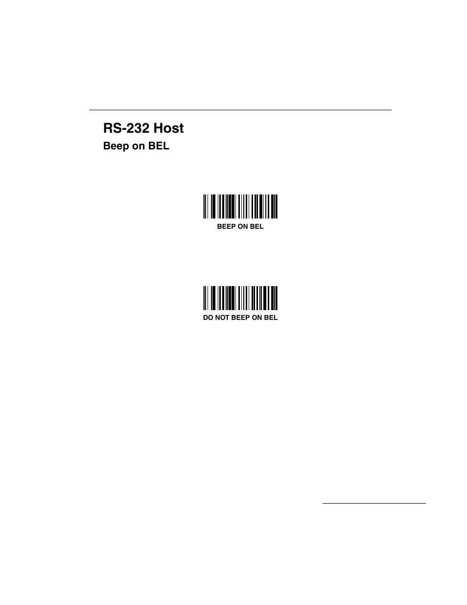 Beep on bel, Beep on bel -31, Rs-232 host | Symbol Technologies LS 3603 User Manual | Page 91 / 138