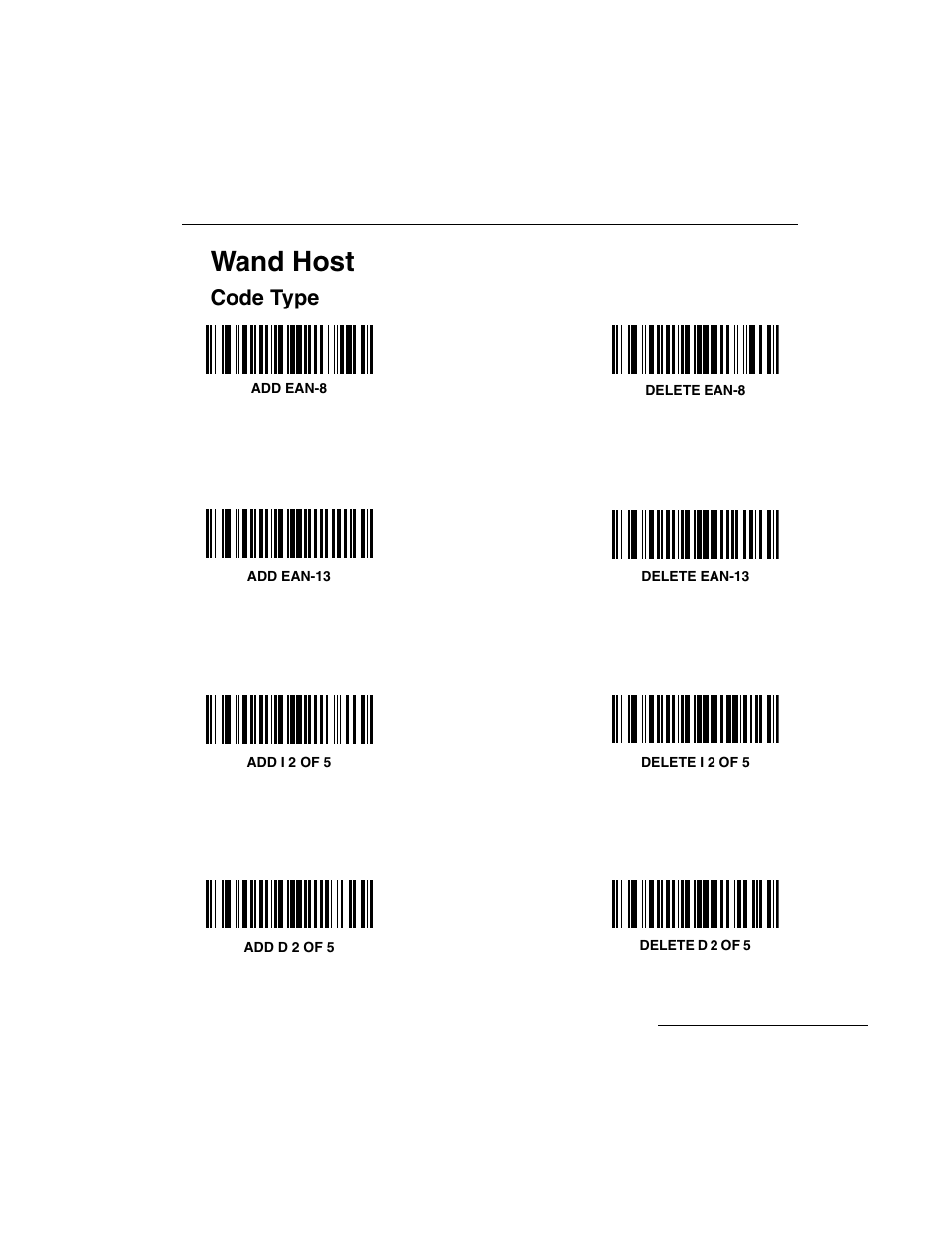 Wand host, Code type | Symbol Technologies LS 3603 User Manual | Page 99 / 138