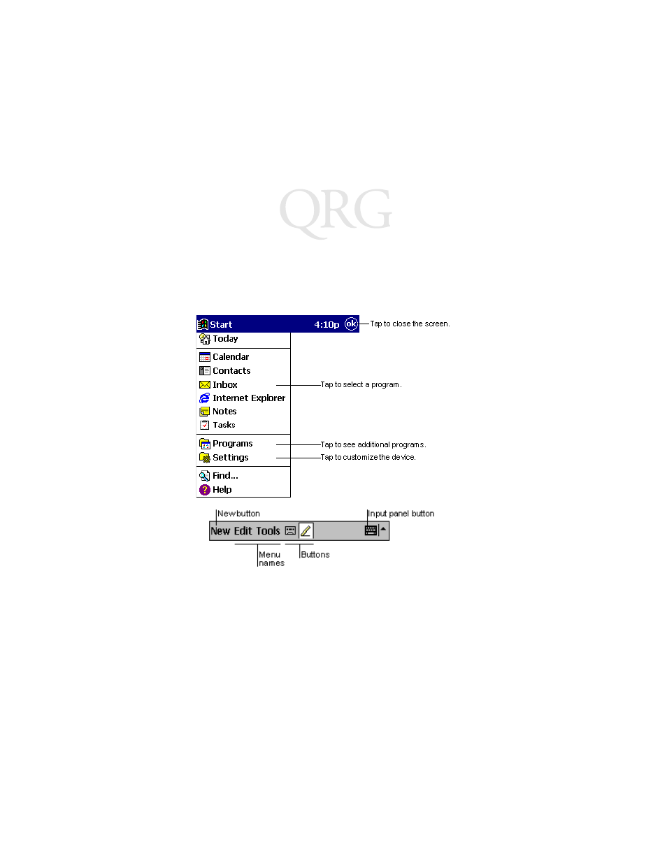 Navigation bar and command bar | Symbol Technologies PPT 2800 User Manual | Page 14 / 36