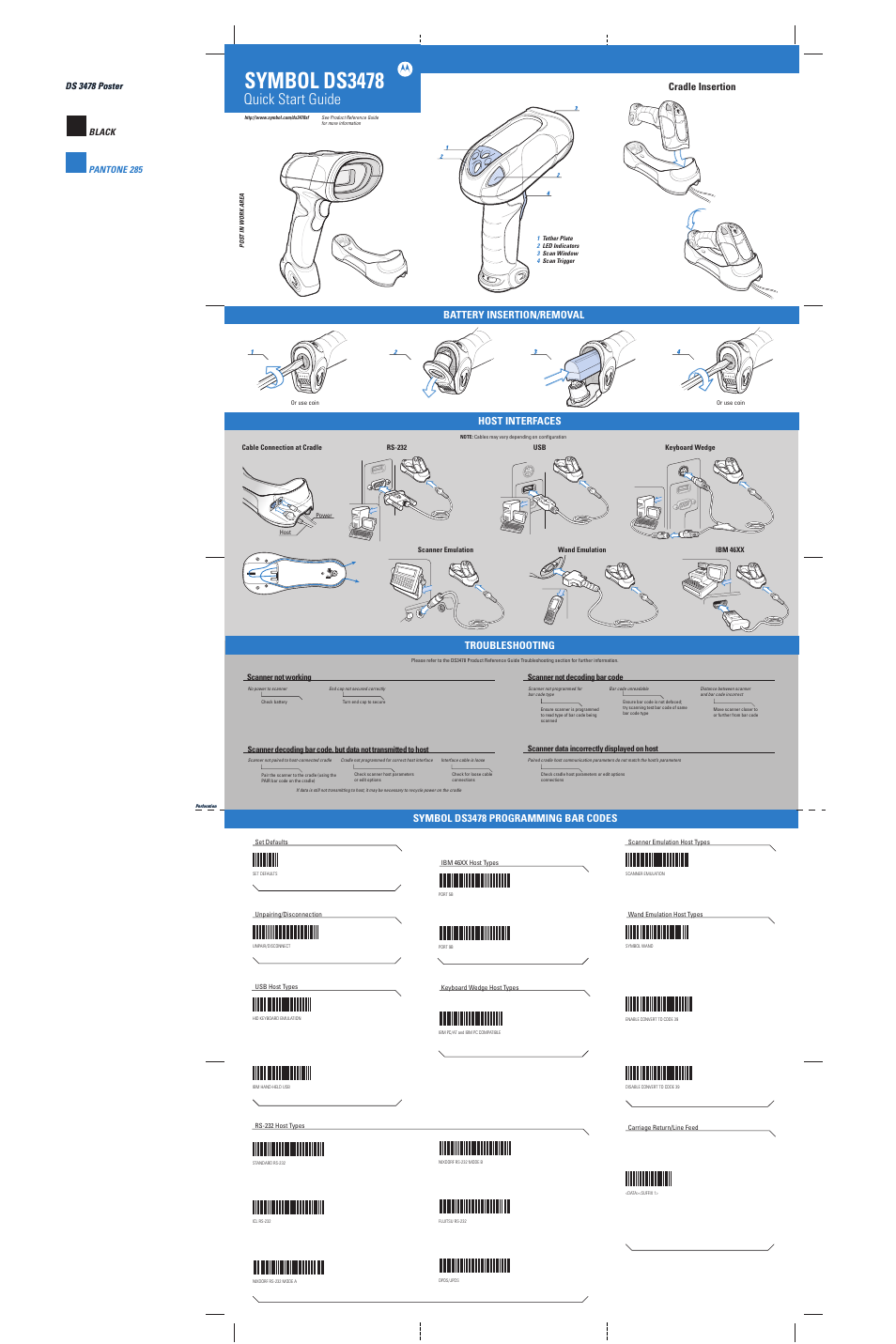 Symbol Technologies DS3478 User Manual | 2 pages