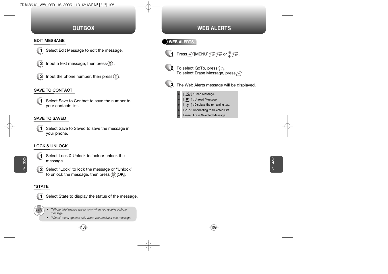 Web alerts outbox | Symbol Technologies CDM-8910WW User Manual | Page 55 / 70