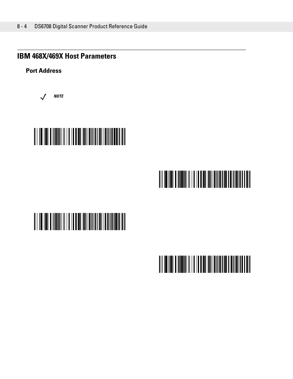 Ibm 468x/469x host parameters, Port address, Ibm 468x/469x host parameters -4 | Port address -4 | Symbol Technologies DS6708 User Manual | Page 116 / 382