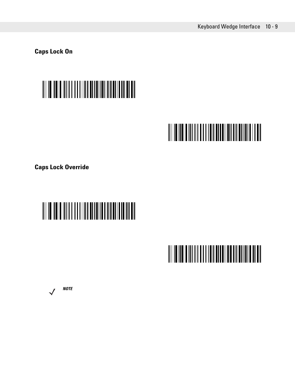 Caps lock on, Caps lock override, Caps lock on -9 caps lock override -9 | Symbol Technologies DS6708 User Manual | Page 135 / 382