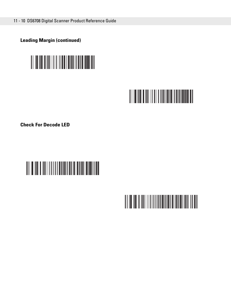 Check for decode led, Check for decode led -10, Leading margin (continued) check for decode led | Symbol Technologies DS6708 User Manual | Page 160 / 382