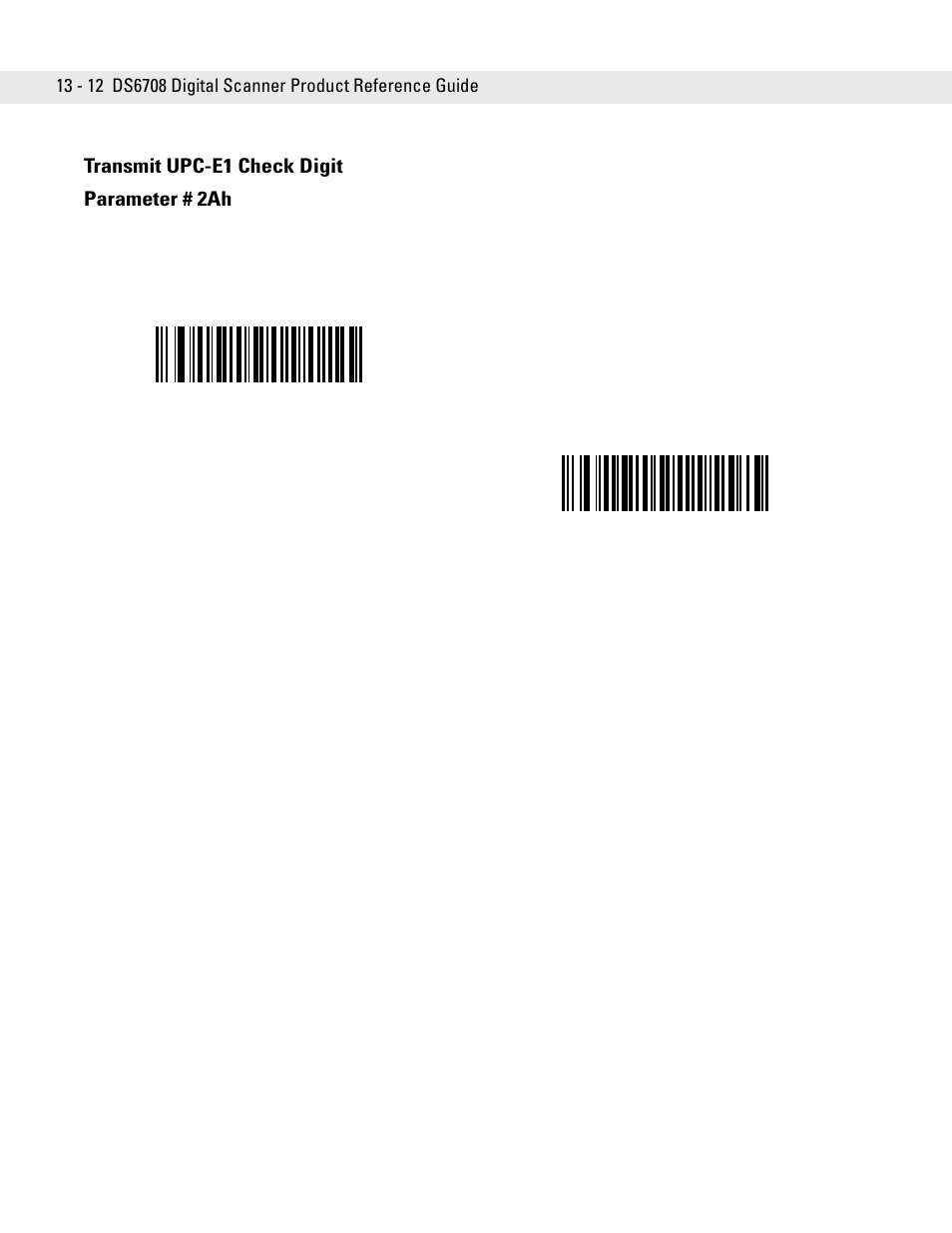 Transmit upc-e1 check digit, Transmit upc-e1 check digit -12 | Symbol Technologies DS6708 User Manual | Page 174 / 382