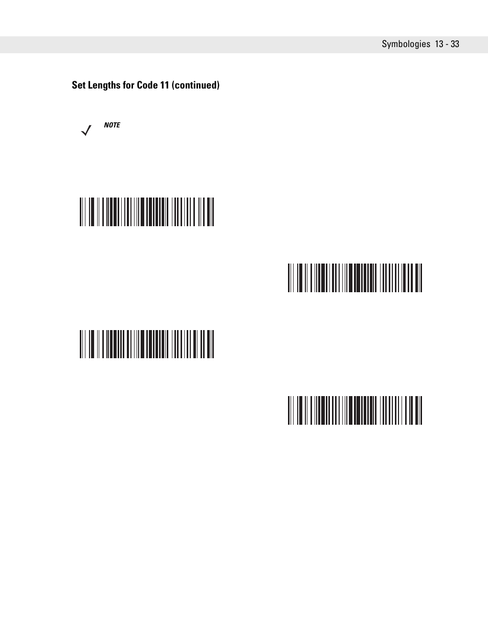 Set lengths for code 11 (continued) | Symbol Technologies DS6708 User Manual | Page 195 / 382