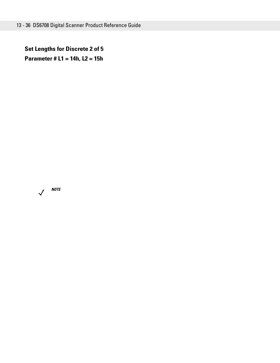 Set lengths for discrete 2 of 5, Set lengths for discrete 2 of 5 -36 | Symbol Technologies DS6708 User Manual | Page 198 / 382