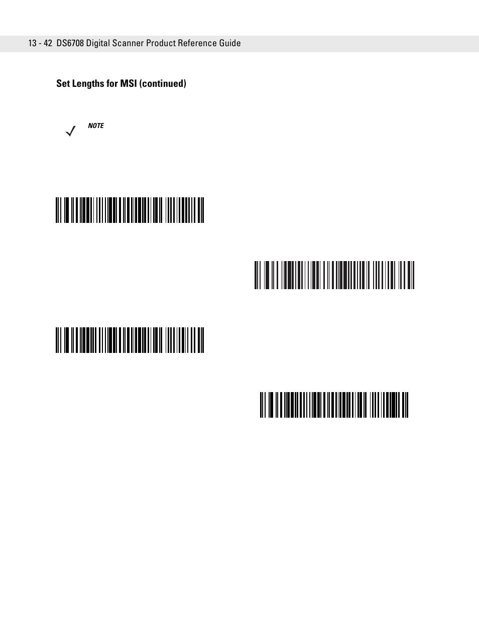 Set lengths for msi (continued) | Symbol Technologies DS6708 User Manual | Page 204 / 382