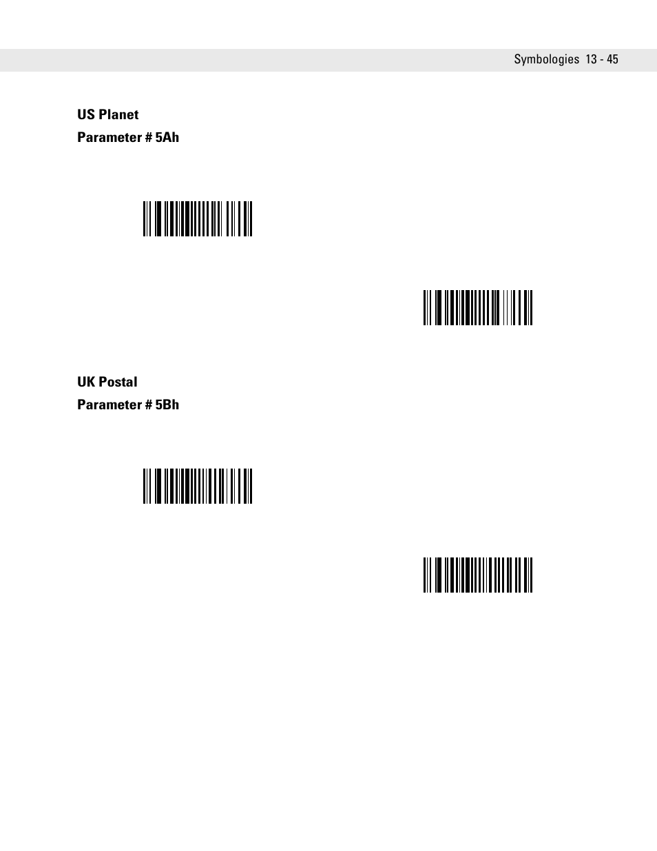 Us planet, Uk postal, Us planet -45 uk postal -45 | Symbol Technologies DS6708 User Manual | Page 207 / 382