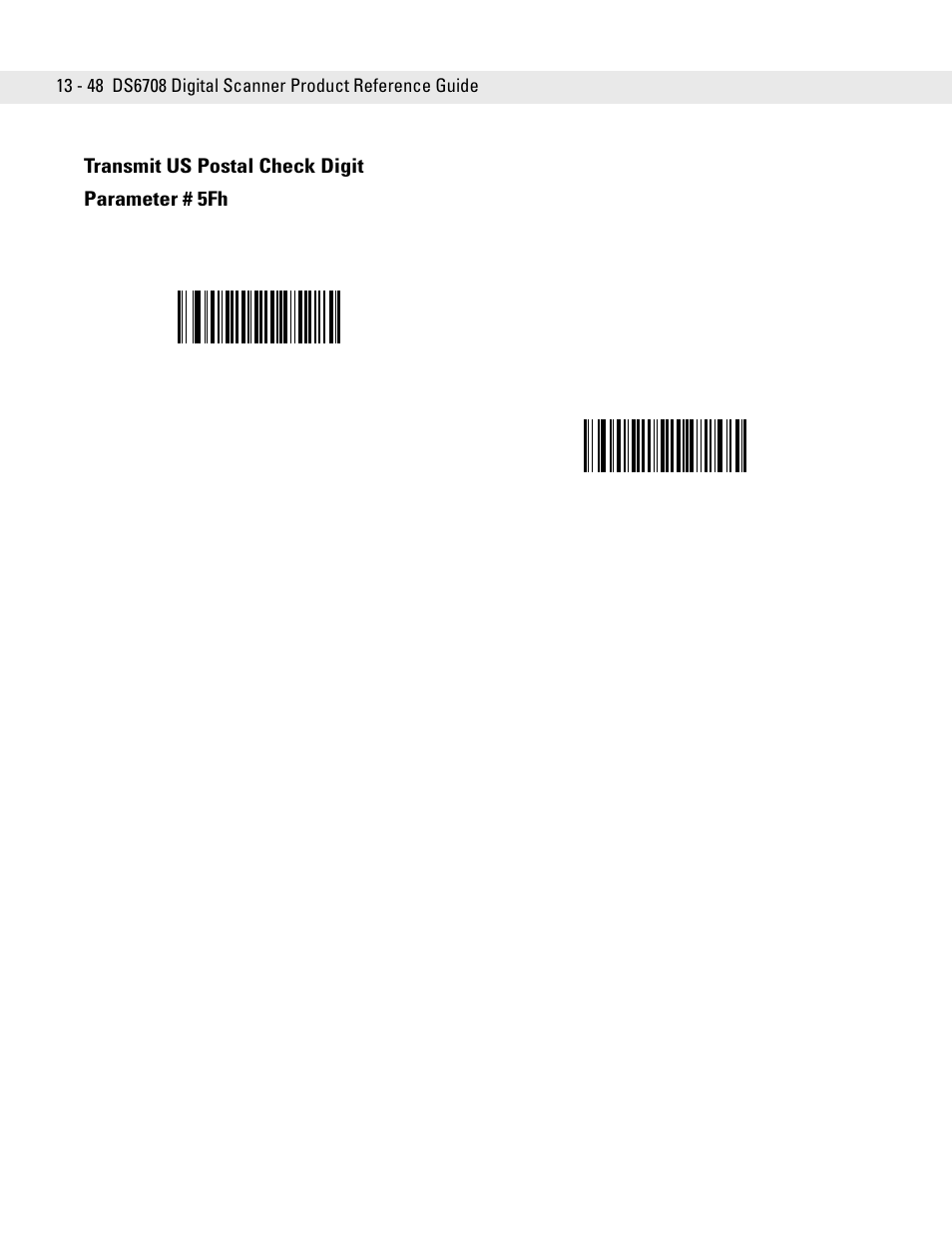 Transmit us postal check digit, Transmit us postal check digit -48 | Symbol Technologies DS6708 User Manual | Page 210 / 382