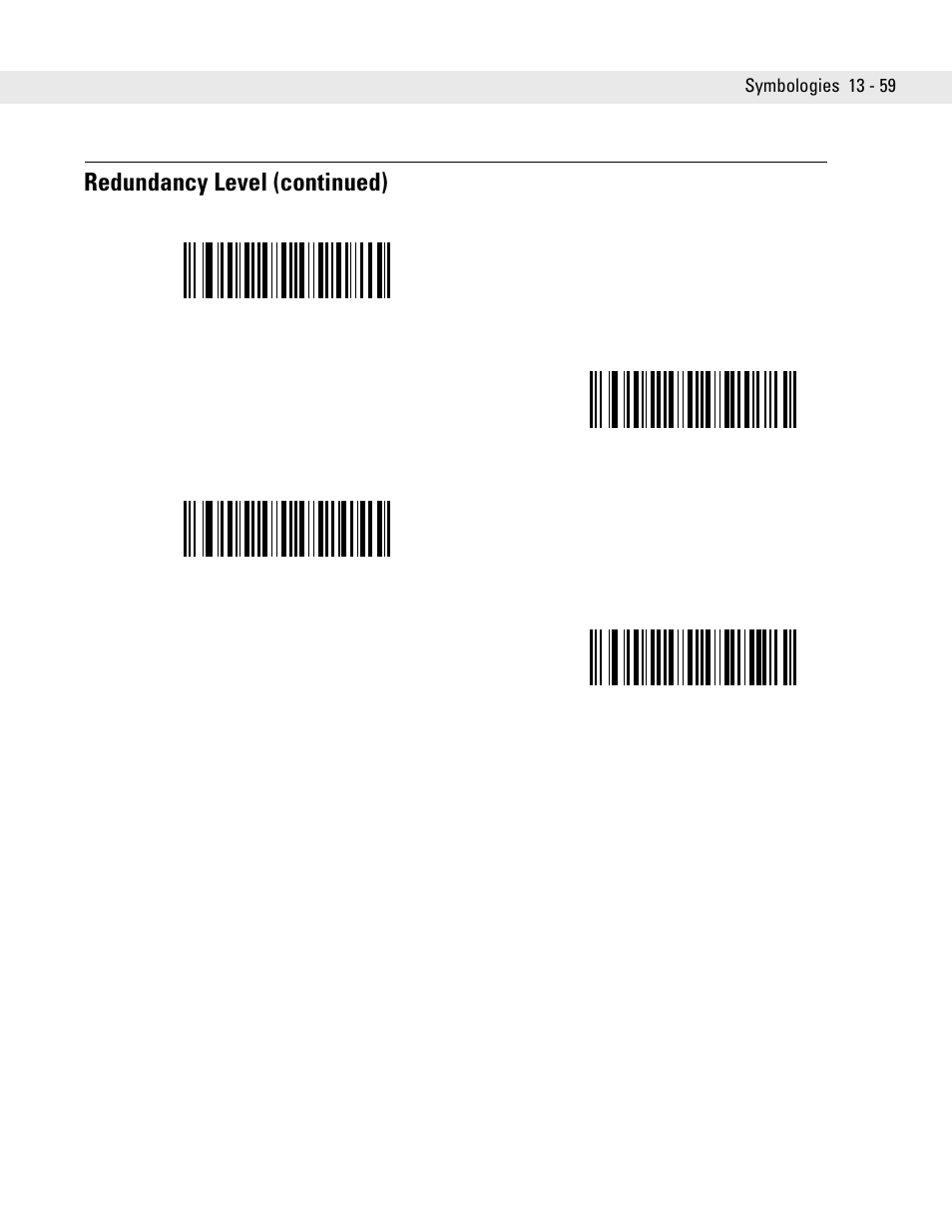 Redundancy level (continued) | Symbol Technologies DS6708 User Manual | Page 221 / 382