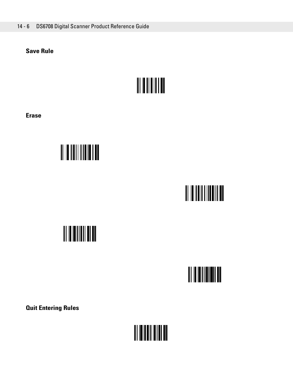 Save rule, Erase, Quit entering rules | Save rule -6 erase -6 quit entering rules -6, If the | Symbol Technologies DS6708 User Manual | Page 230 / 382