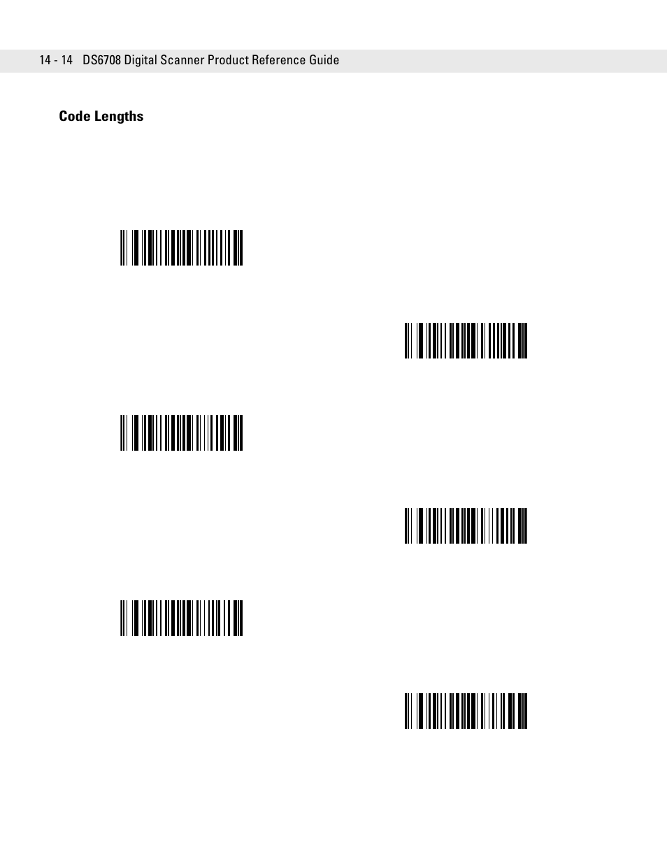 Code lengths, Code lengths -14 | Symbol Technologies DS6708 User Manual | Page 238 / 382