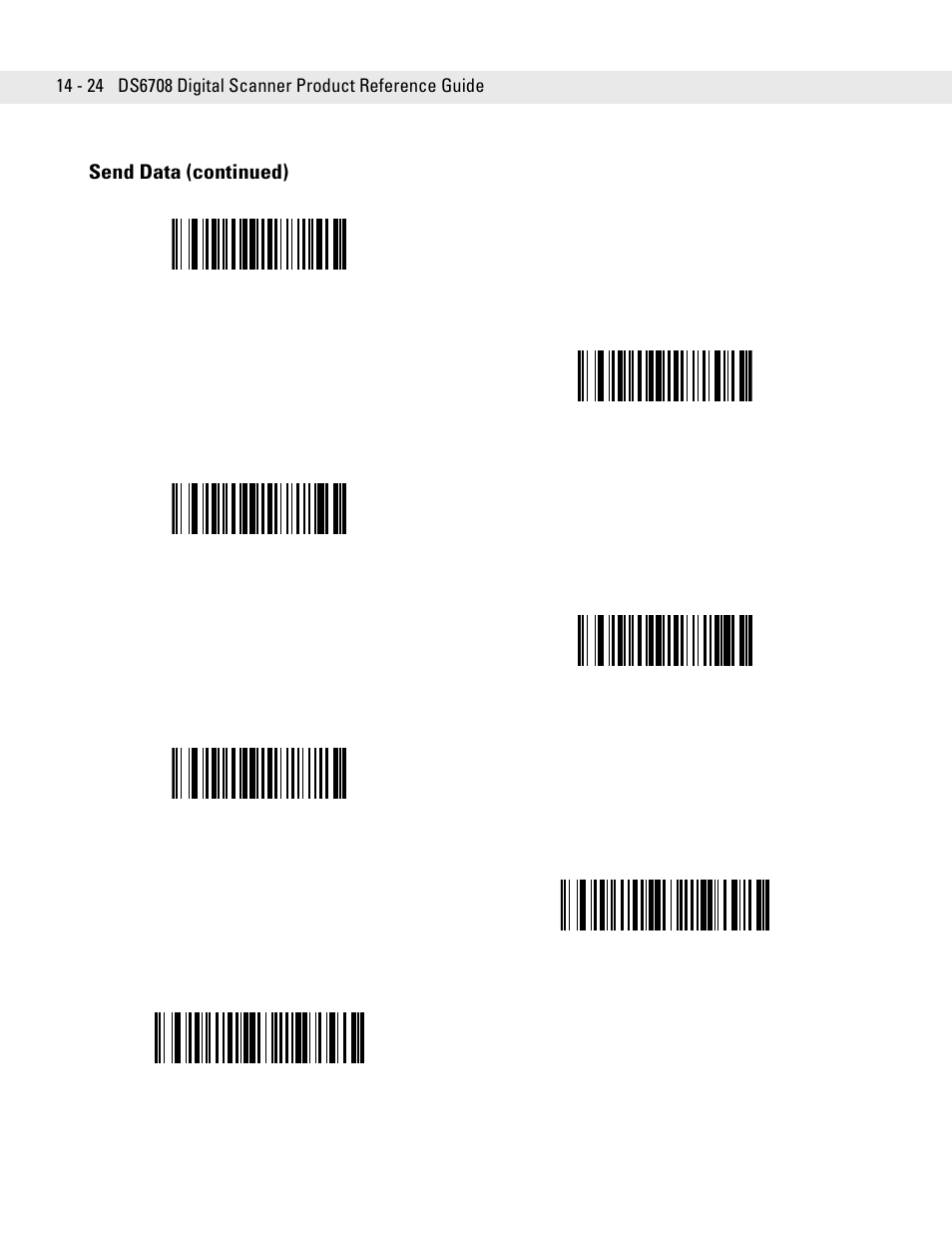 Send data (continued) | Symbol Technologies DS6708 User Manual | Page 248 / 382