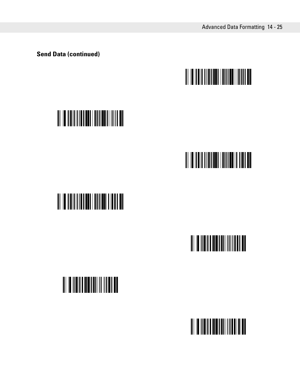 Send data (continued) | Symbol Technologies DS6708 User Manual | Page 249 / 382