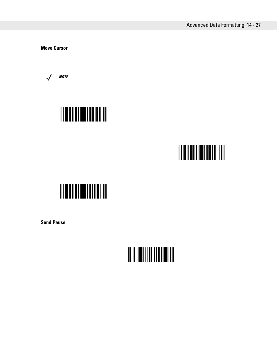 Move cursor, Send pause, Move cursor -27 | Send pause -27, Move cursor past | Symbol Technologies DS6708 User Manual | Page 251 / 382