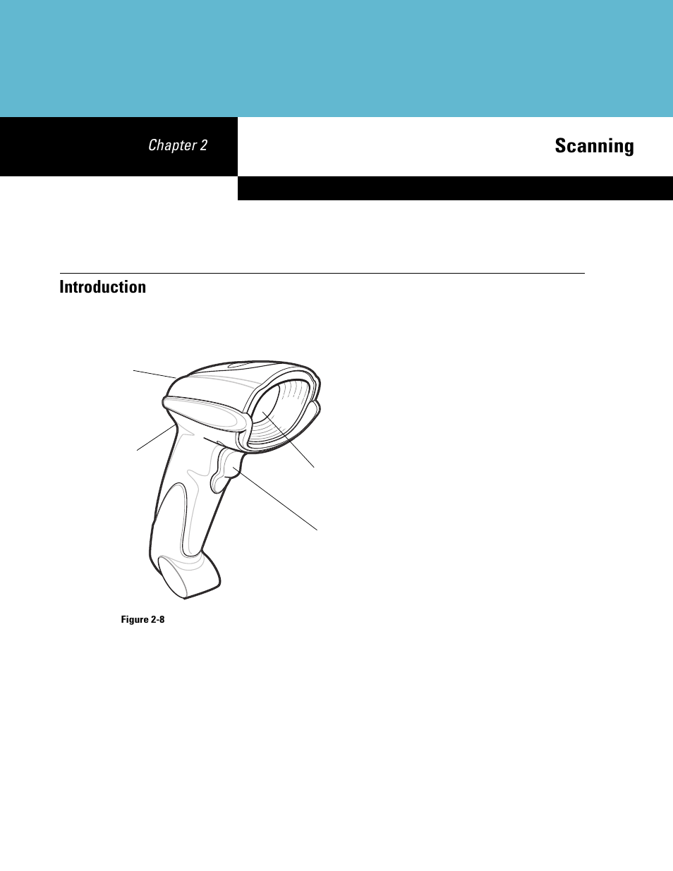 Scanning, Introduction, Chapter 2: scanning | Introduction -1, Chapter 2 | Symbol Technologies DS6708 User Manual | Page 29 / 382