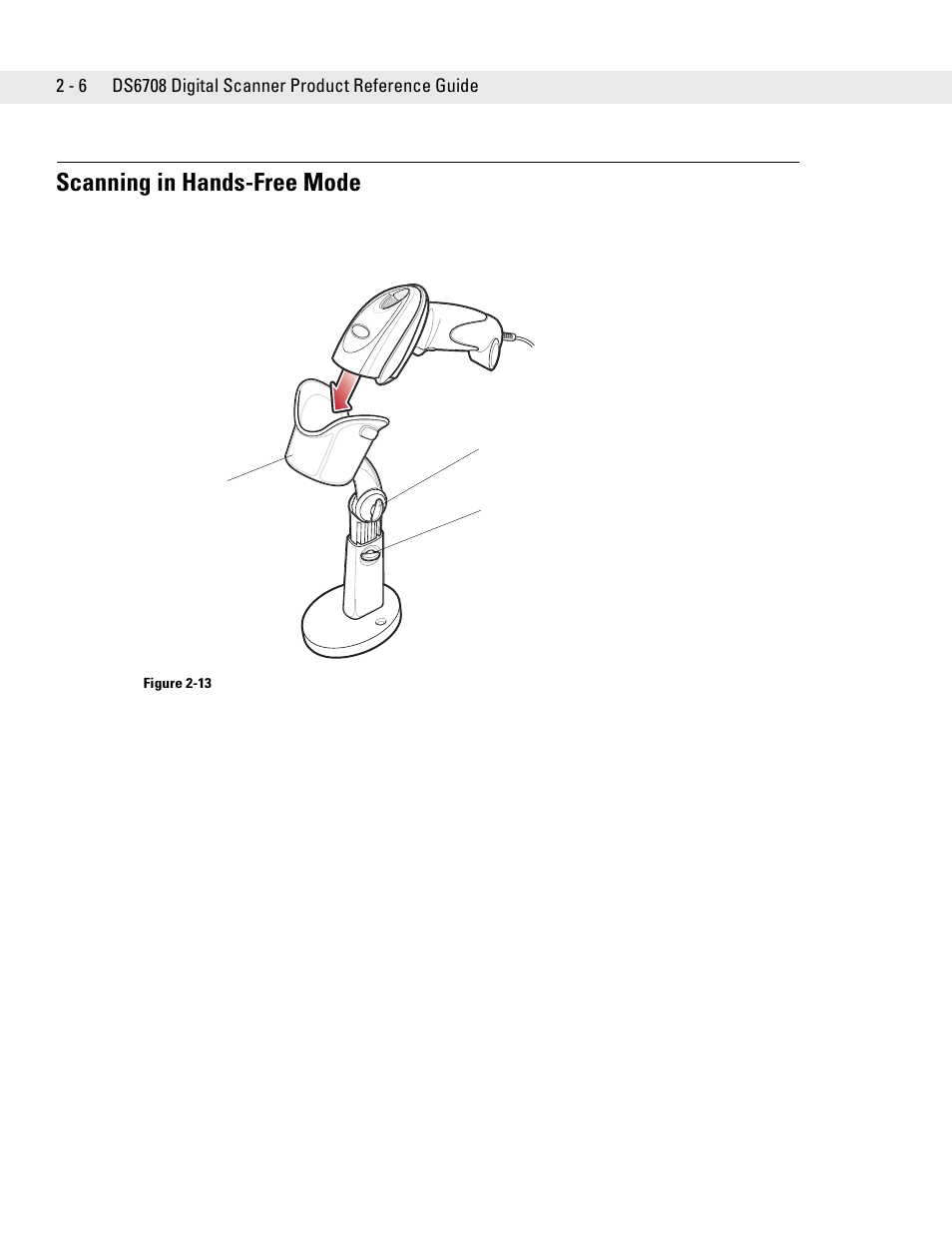 Scanning in hands-free mode, Scanning in hands-free mode -6 | Symbol Technologies DS6708 User Manual | Page 34 / 382