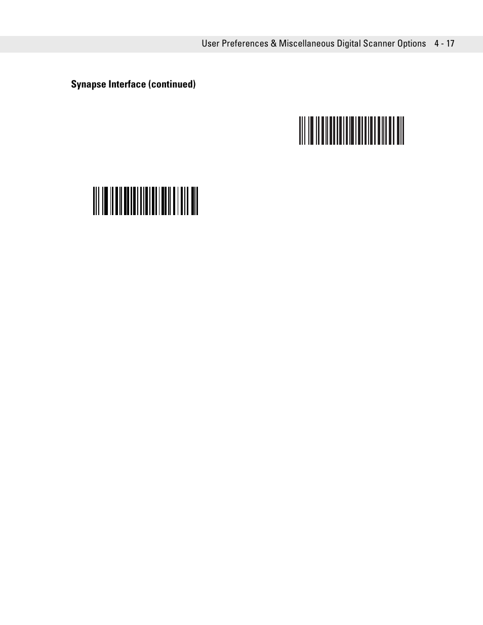 Synapse interface (continued) | Symbol Technologies DS6708 User Manual | Page 59 / 382