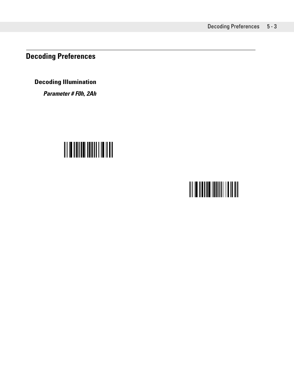 Decoding preferences, Decoding illumination, Decoding preferences -3 | Decoding illumination -3 | Symbol Technologies DS6708 User Manual | Page 63 / 382