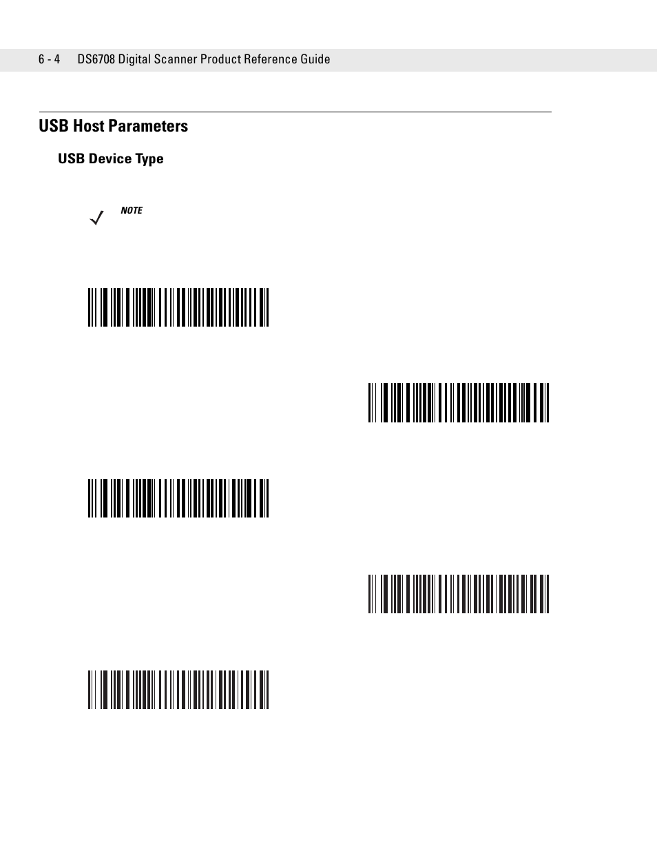 Usb host parameters, Usb device type, Usb host parameters -4 | Usb device type -4 | Symbol Technologies DS6708 User Manual | Page 70 / 382