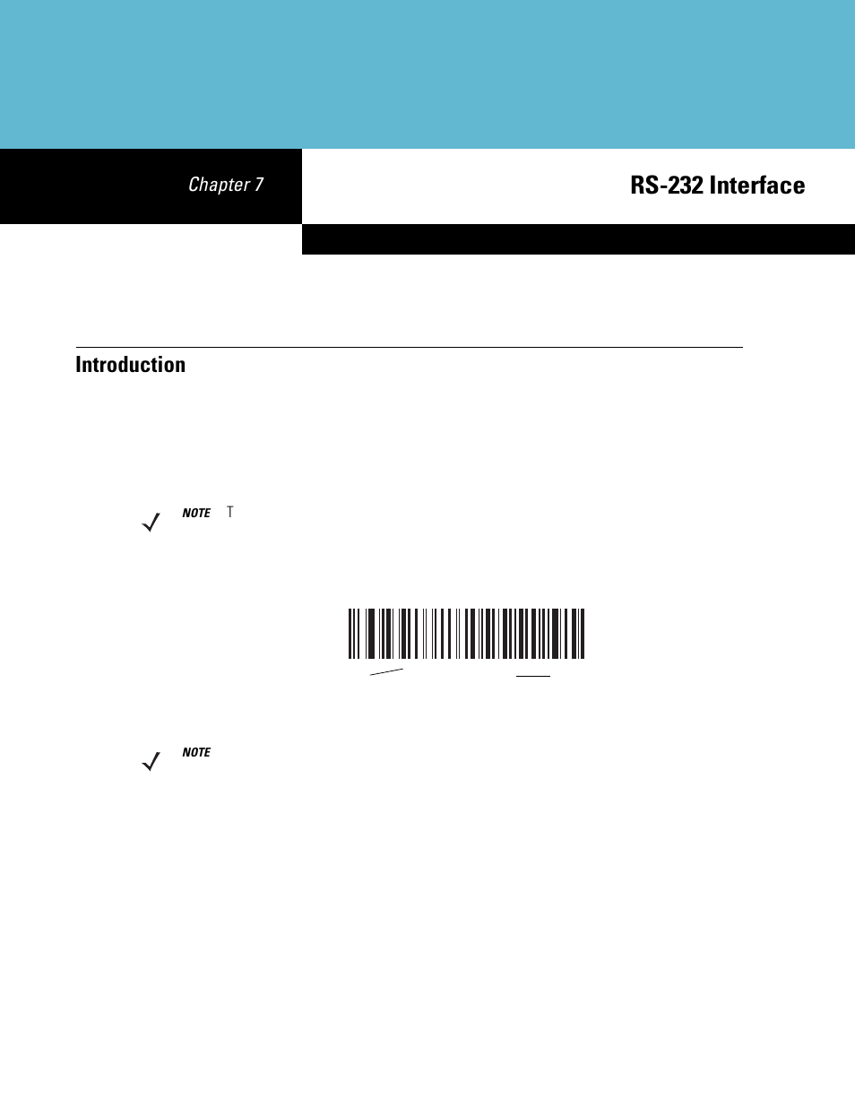 Rs-232 interface, Introduction, Chapter 7: rs-232 interface | Introduction -1, Chapter 7 | Symbol Technologies DS6708 User Manual | Page 89 / 382