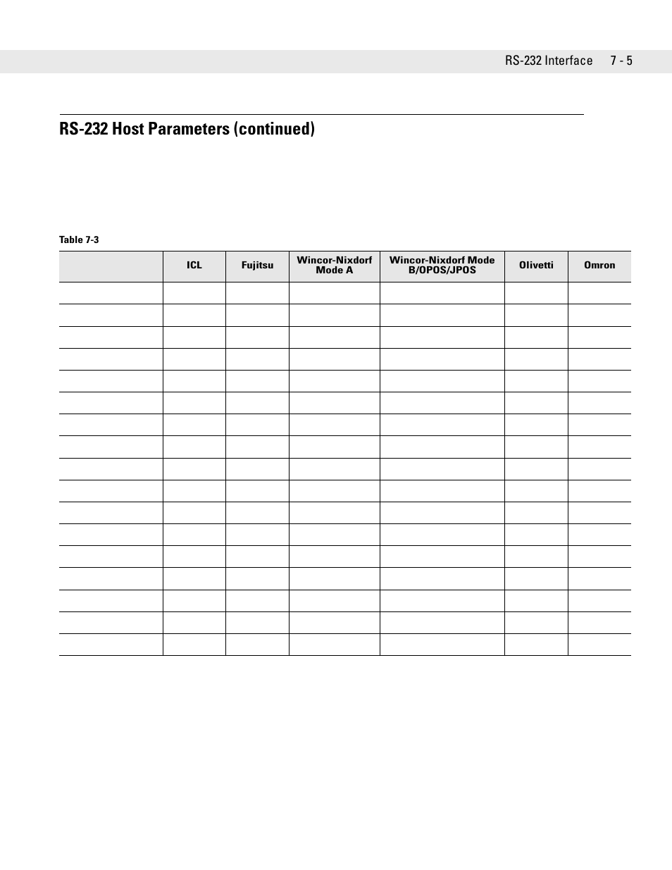 Rs-232 host parameters (continued) | Symbol Technologies DS6708 User Manual | Page 93 / 382