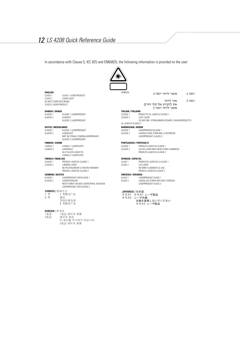 Ls 4208 quick reference guide | Symbol Technologies LS 4208 User Manual | Page 14 / 16