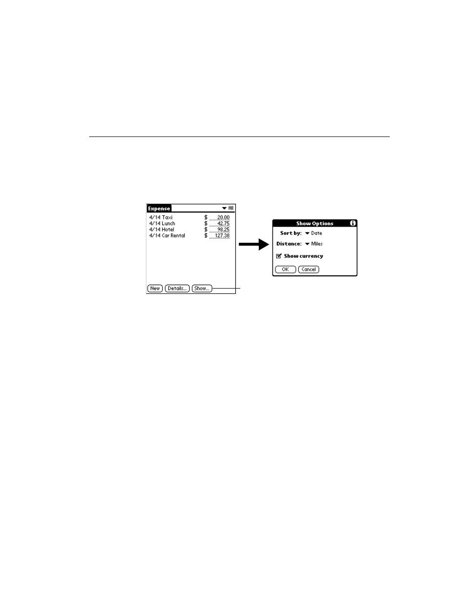 Show options, Show options -9 | Symbol Technologies SPT 1700 User Manual | Page 163 / 394