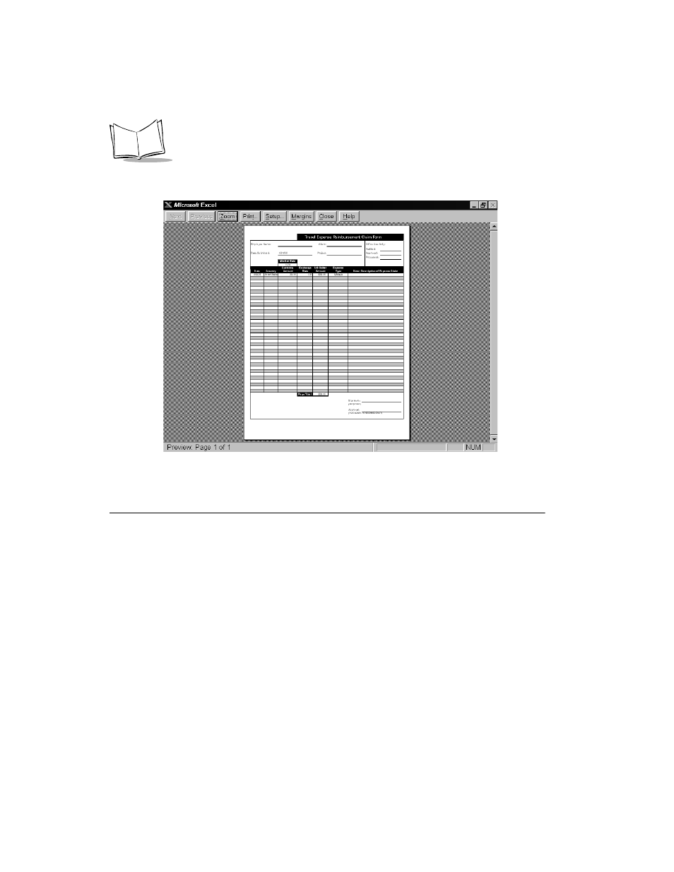 Viewing your expense report in microsoft excel, Viewing your expense report in microsoft excel -12, Viewing your expense report in microsoft | Excel | Symbol Technologies SPT 1700 User Manual | Page 166 / 394