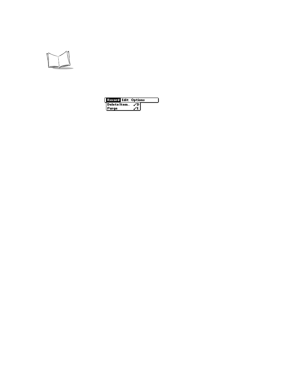 Record menu, Record menu -16 | Symbol Technologies SPT 1700 User Manual | Page 170 / 394