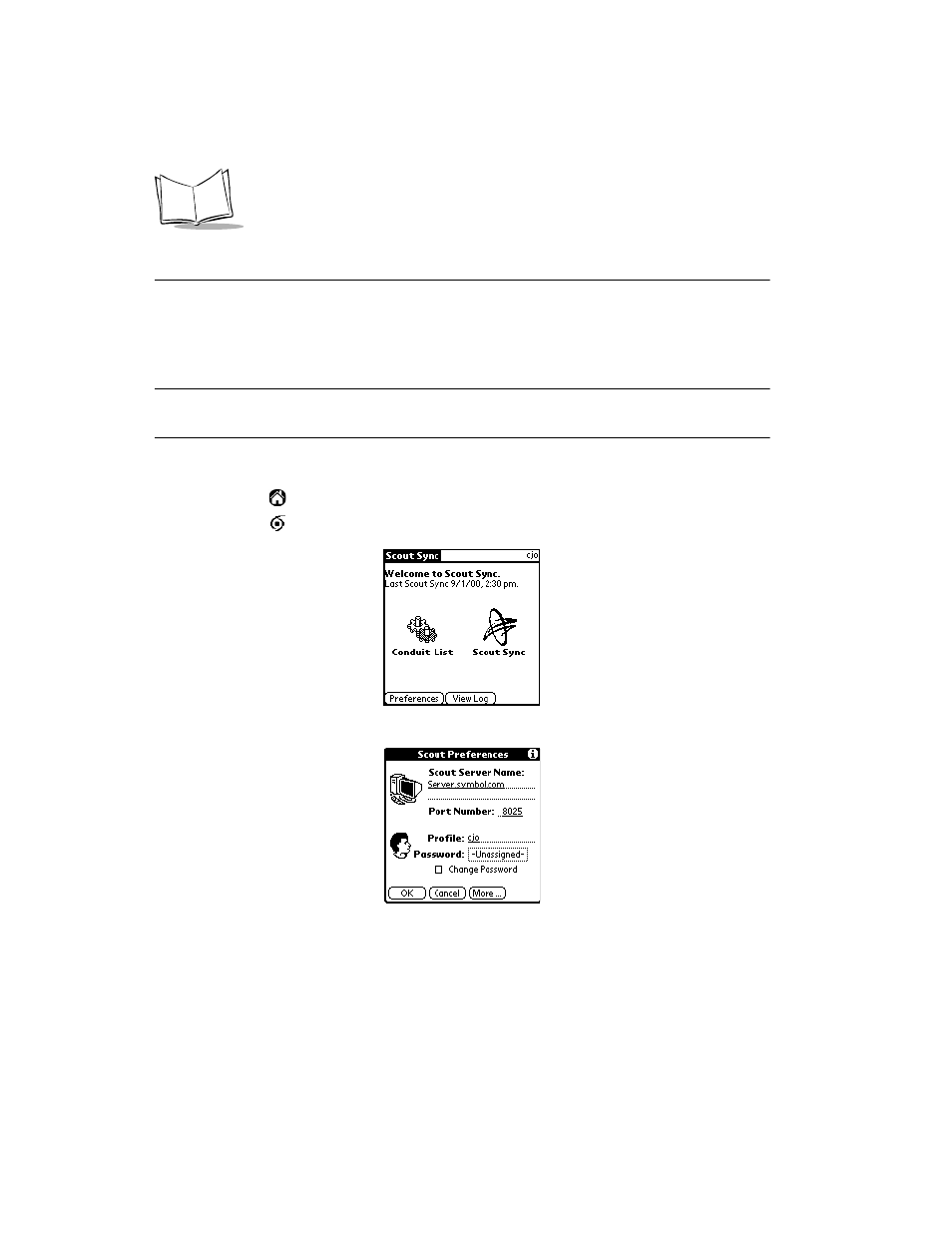 Configuring the scoutsync client, Configuring the scoutsync client -4 | Symbol Technologies SPT 1700 User Manual | Page 200 / 394