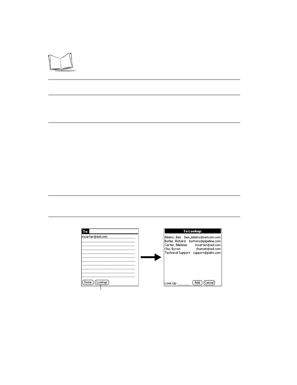 Looking up an address, Looking up an address -10 | Symbol Technologies SPT 1700 User Manual | Page 236 / 394