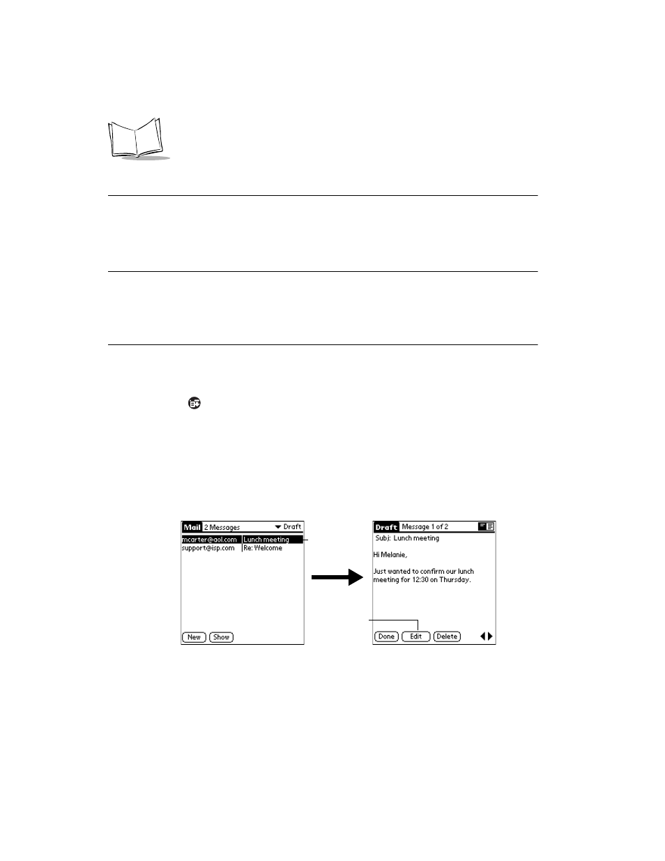 Draft messages, Draft messages -16 | Symbol Technologies SPT 1700 User Manual | Page 242 / 394