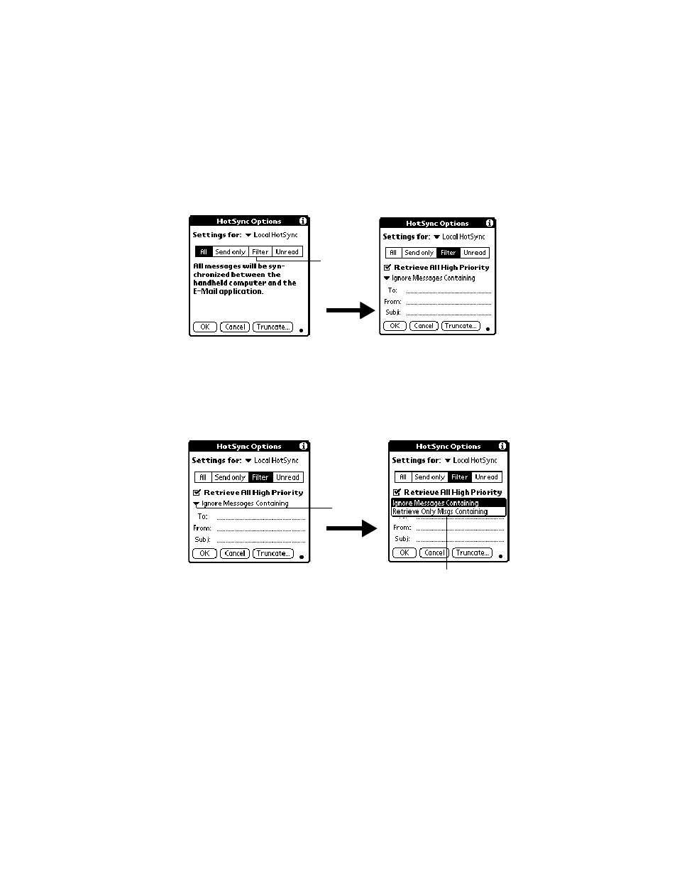 Ignoring or receiving messages | Symbol Technologies SPT 1700 User Manual | Page 249 / 394