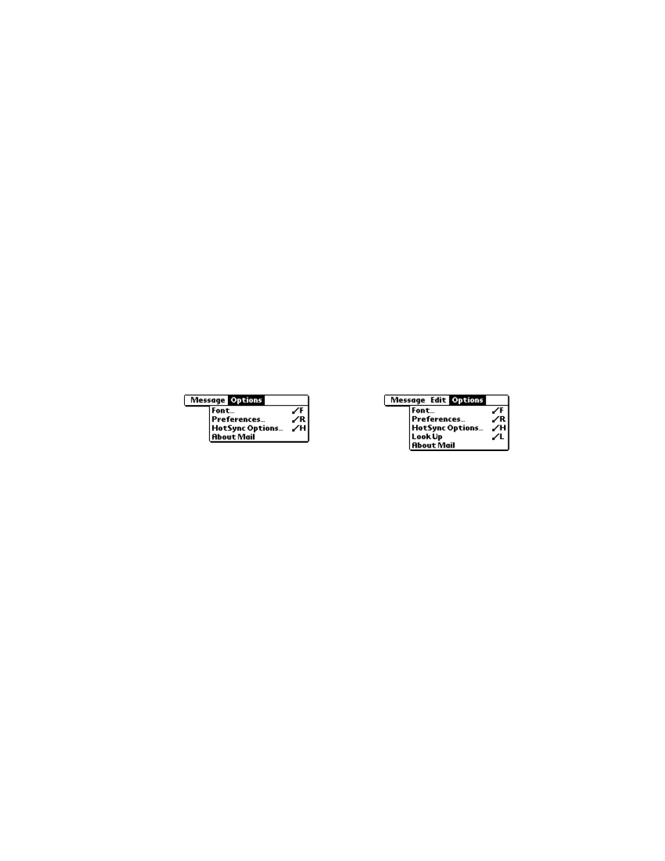 Options menu, Options menu -29 | Symbol Technologies SPT 1700 User Manual | Page 255 / 394