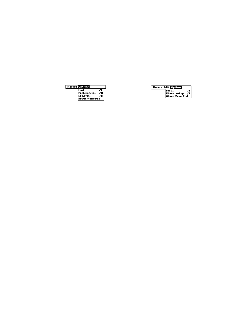 Options menu, Options menu -9 | Symbol Technologies SPT 1700 User Manual | Page 265 / 394