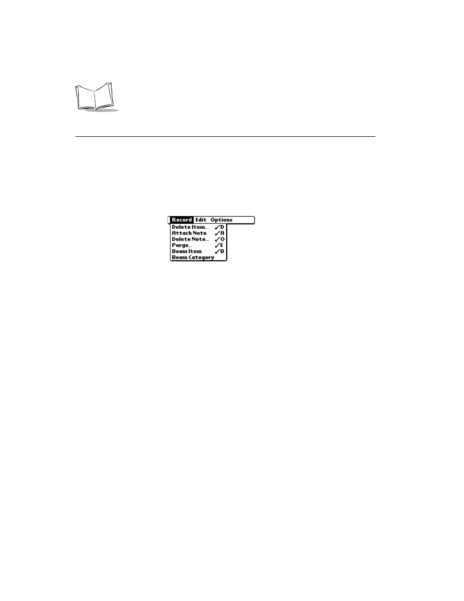 To do list menu commands, Record menu, To do list menu commands -10 | Record menu -10 | Symbol Technologies SPT 1700 User Manual | Page 316 / 394