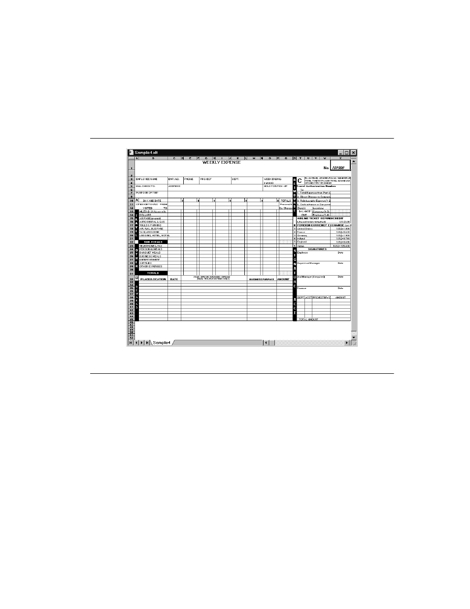 Sample 4, Modifying and creating expense templates, About mapping tables | Sample 4 modifying and creating expense templates | Symbol Technologies SPT 1700 User Manual | Page 375 / 394