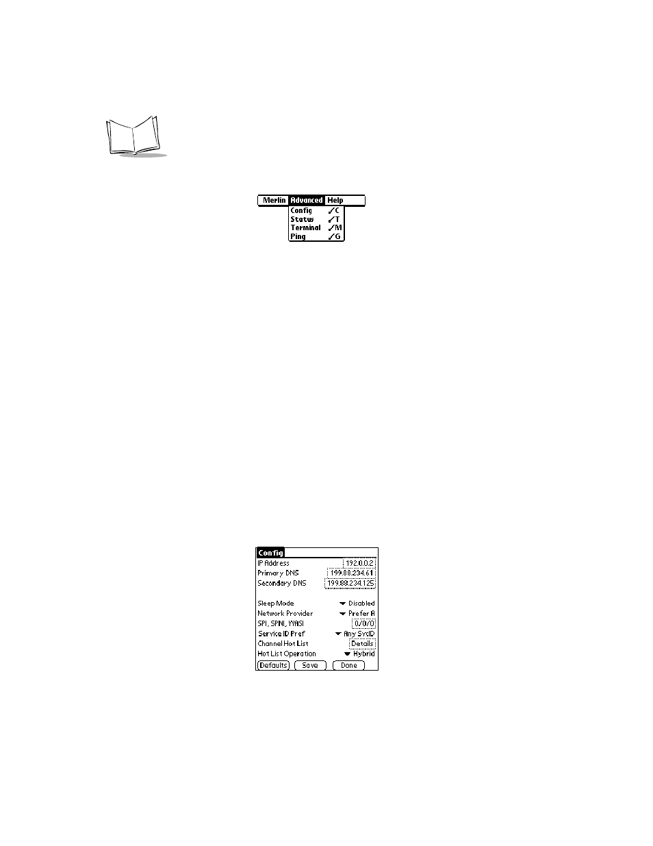 Advanced menu, Advanced menu -16 | Symbol Technologies SPT 1700 User Manual | Page 66 / 394