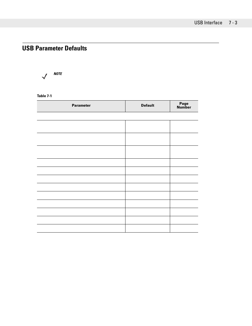 Usb parameter defaults, Usb parameter defaults -3 | Symbol Technologies DS6707 User Manual | Page 101 / 366