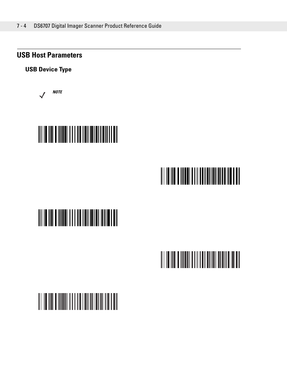 Usb host parameters, Usb device type, Usb host parameters -4 | Usb device type -4 | Symbol Technologies DS6707 User Manual | Page 102 / 366
