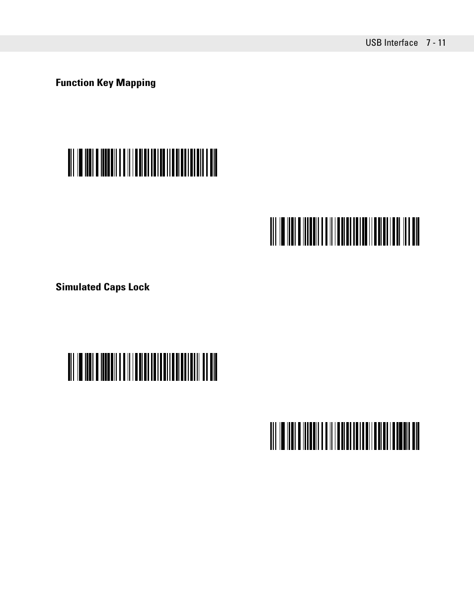 Function key mapping, Simulated caps lock, Function key mapping -11 simulated caps lock -11 | Symbol Technologies DS6707 User Manual | Page 109 / 366