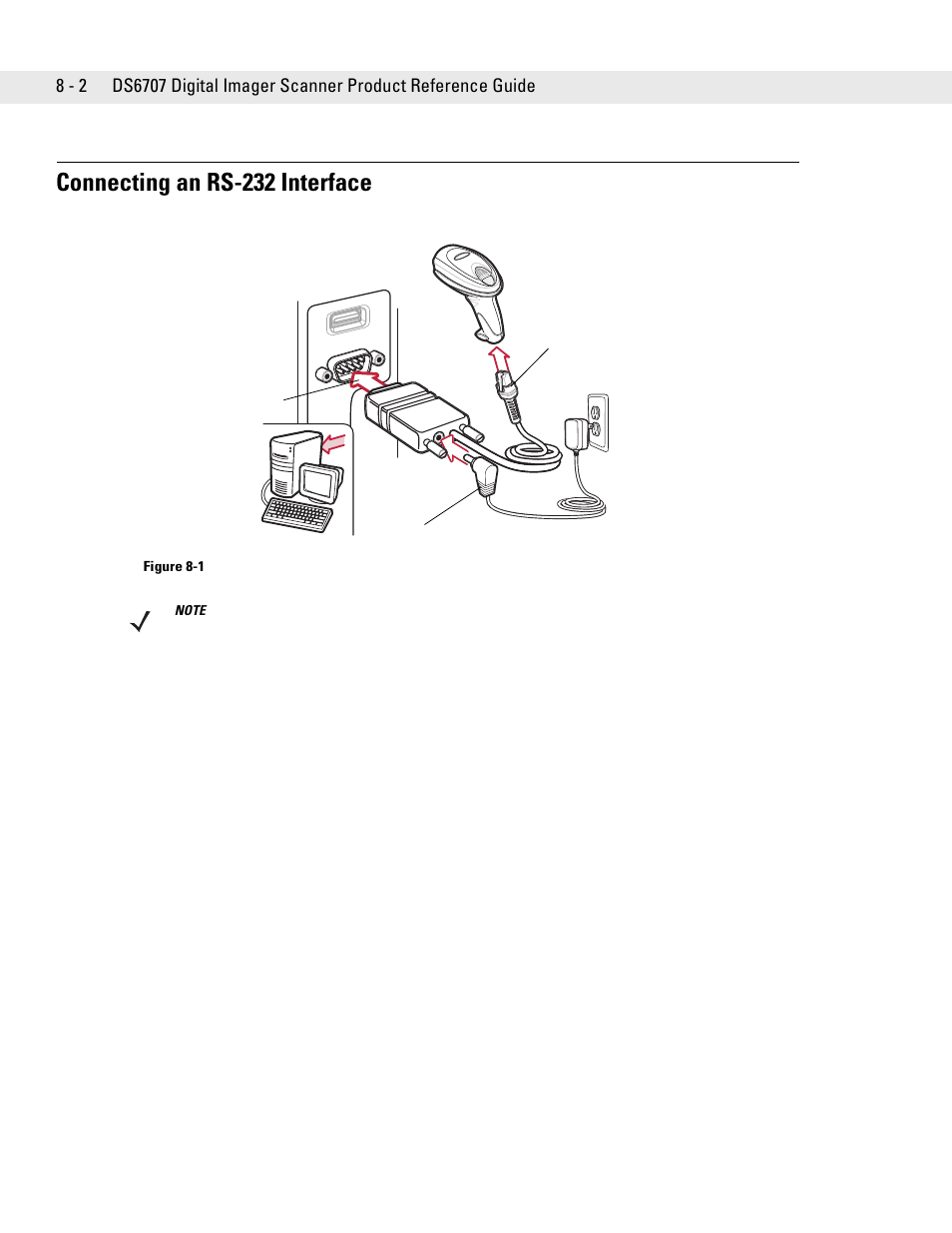 Connecting an rs-232 interface, Connecting an rs-232 interface -2 | Symbol Technologies DS6707 User Manual | Page 122 / 366