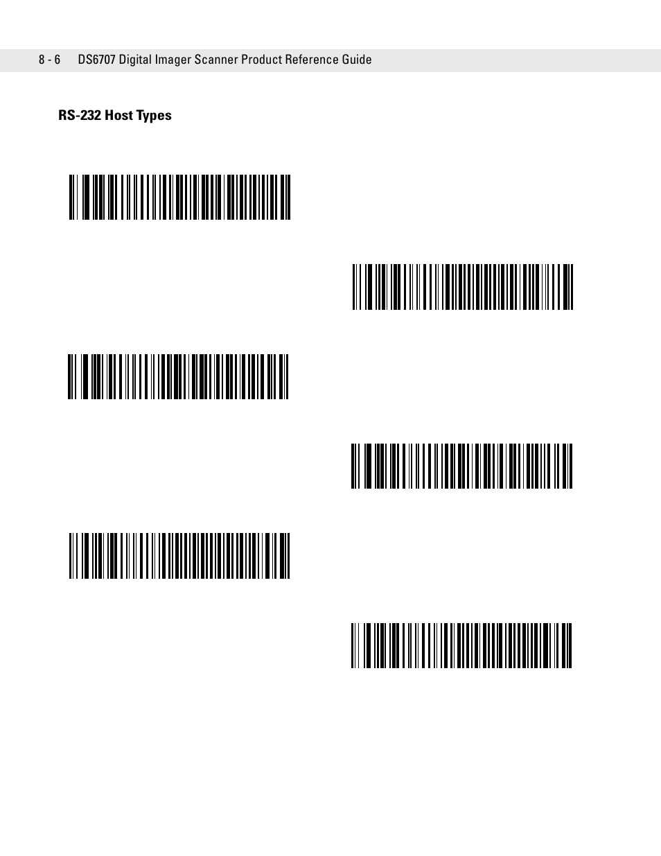 Rs-232 host types, Rs-232 host types -6 | Symbol Technologies DS6707 User Manual | Page 126 / 366