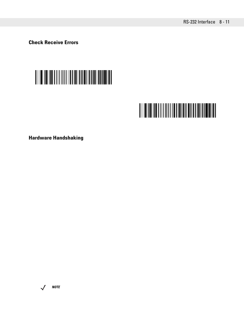 Check receive errors, Hardware handshaking, Check receive errors -11 hardware handshaking -11 | Symbol Technologies DS6707 User Manual | Page 131 / 366