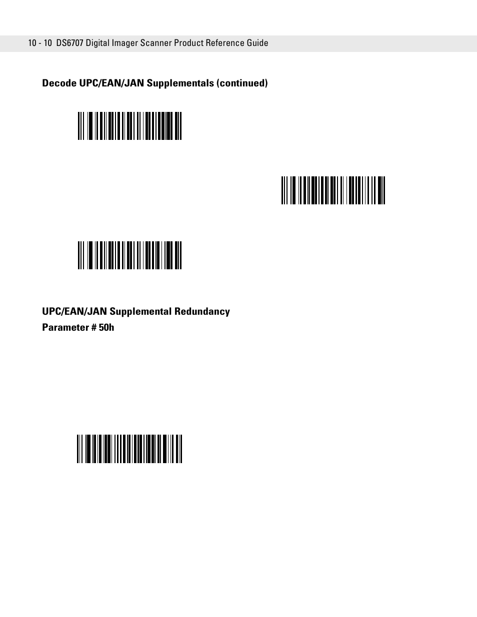 Upc/ean/jan supplemental redundancy, Upc/ean/jan supplemental redundancy -10 | Symbol Technologies DS6707 User Manual | Page 156 / 366