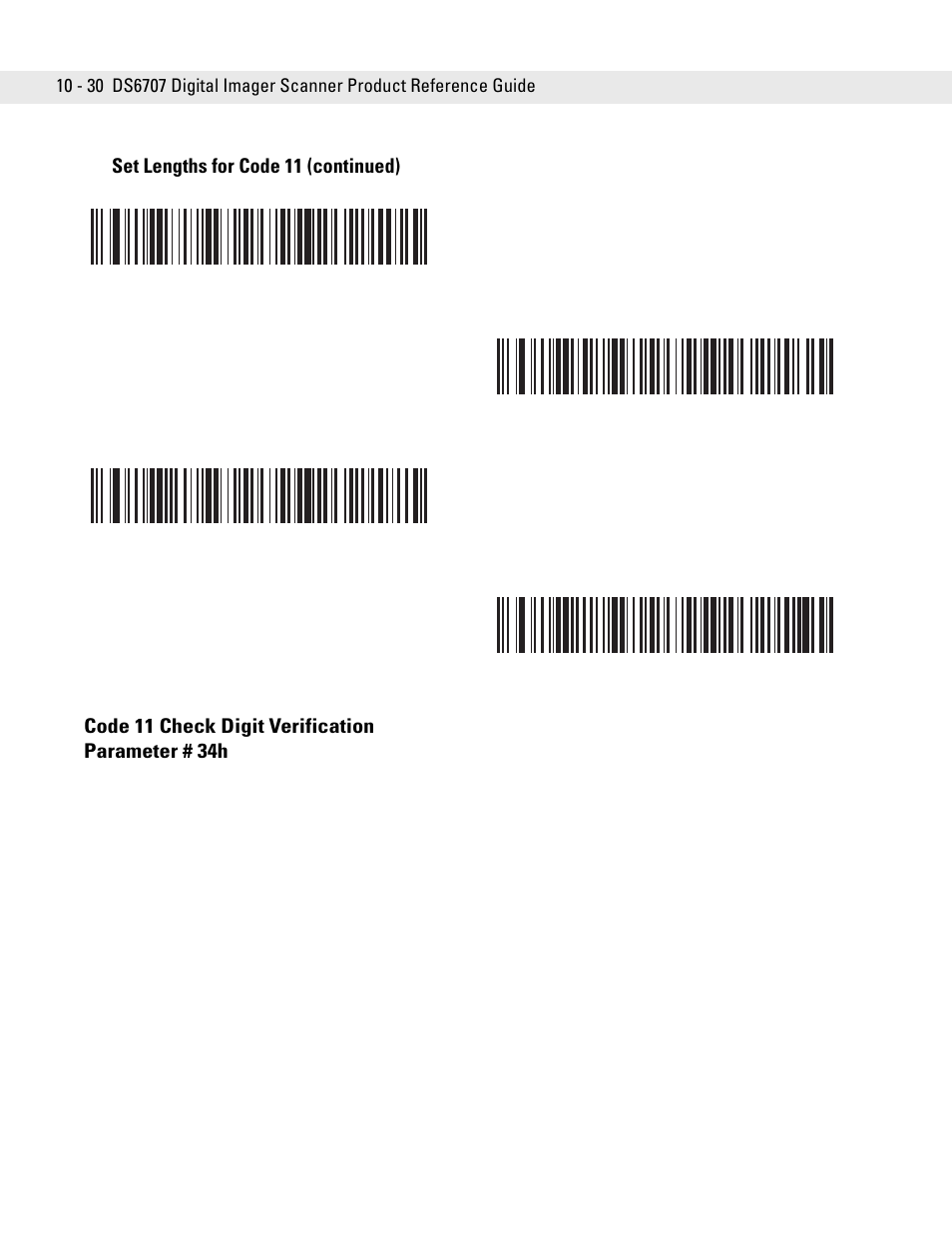Code 11 check digit verification, Code 11 check digit verification -30 | Symbol Technologies DS6707 User Manual | Page 176 / 366