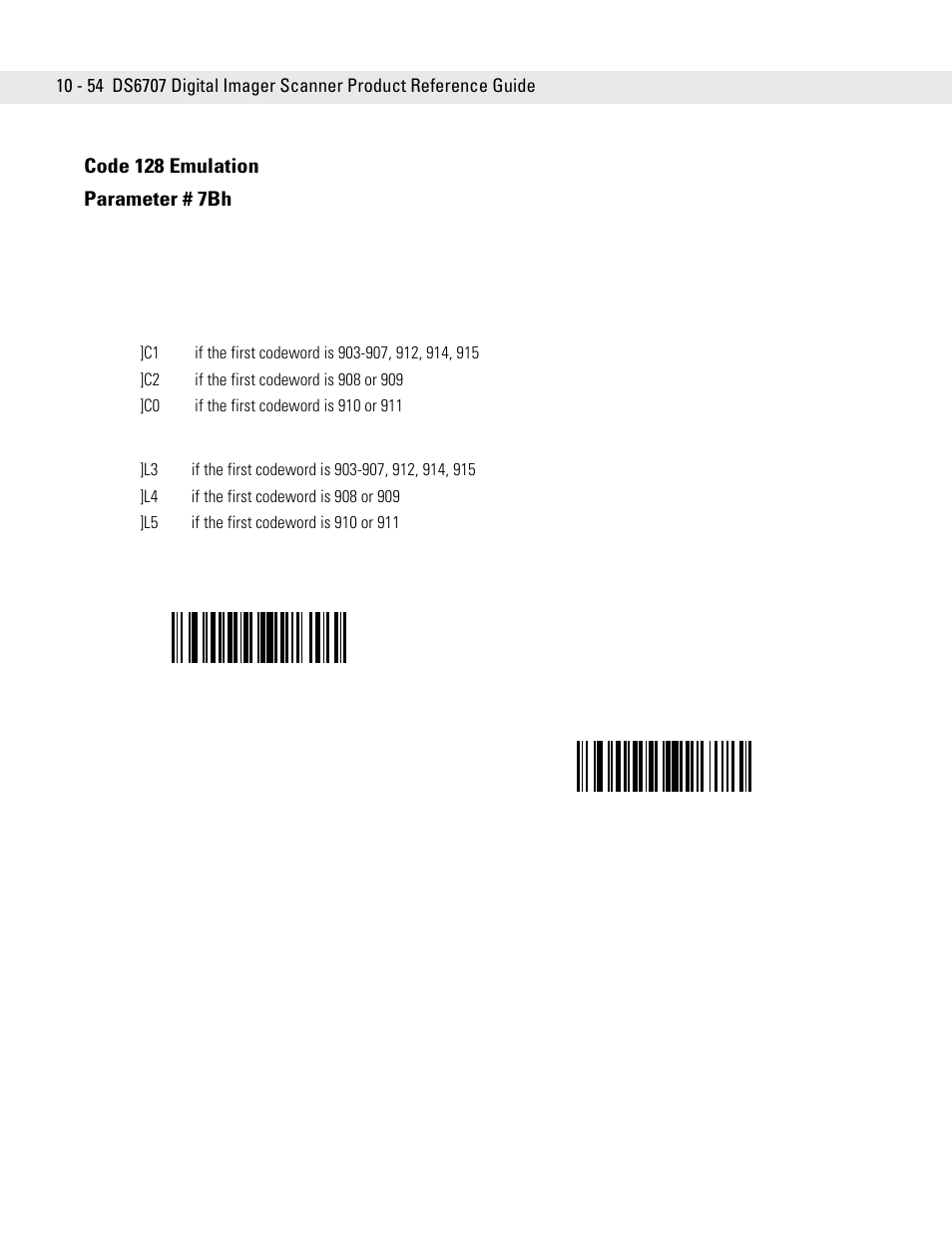 Code 128 emulation, Code 128 emulation -54 | Symbol Technologies DS6707 User Manual | Page 200 / 366