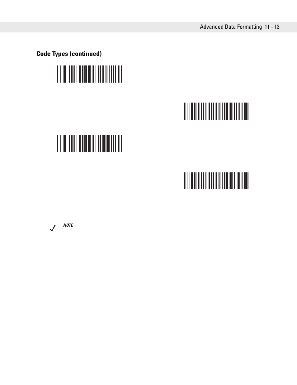 Code types (continued) | Symbol Technologies DS6707 User Manual | Page 221 / 366